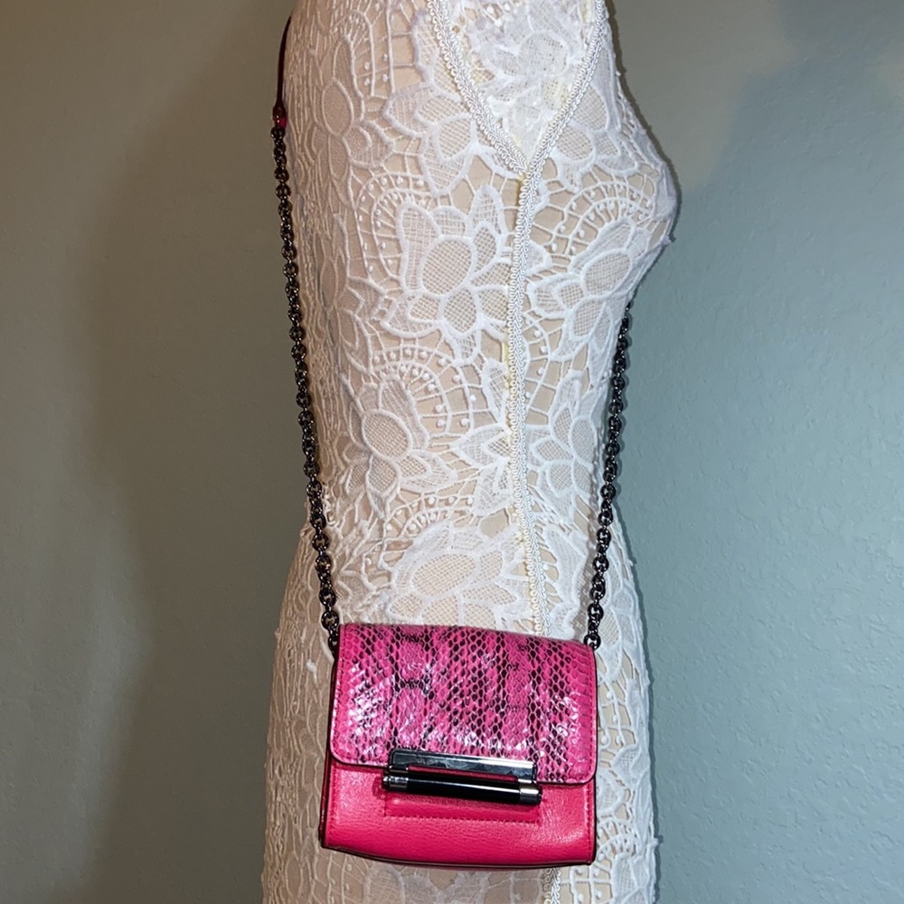 Like New Diane Von Furstenberg Python Trimmed Lea… - image 4